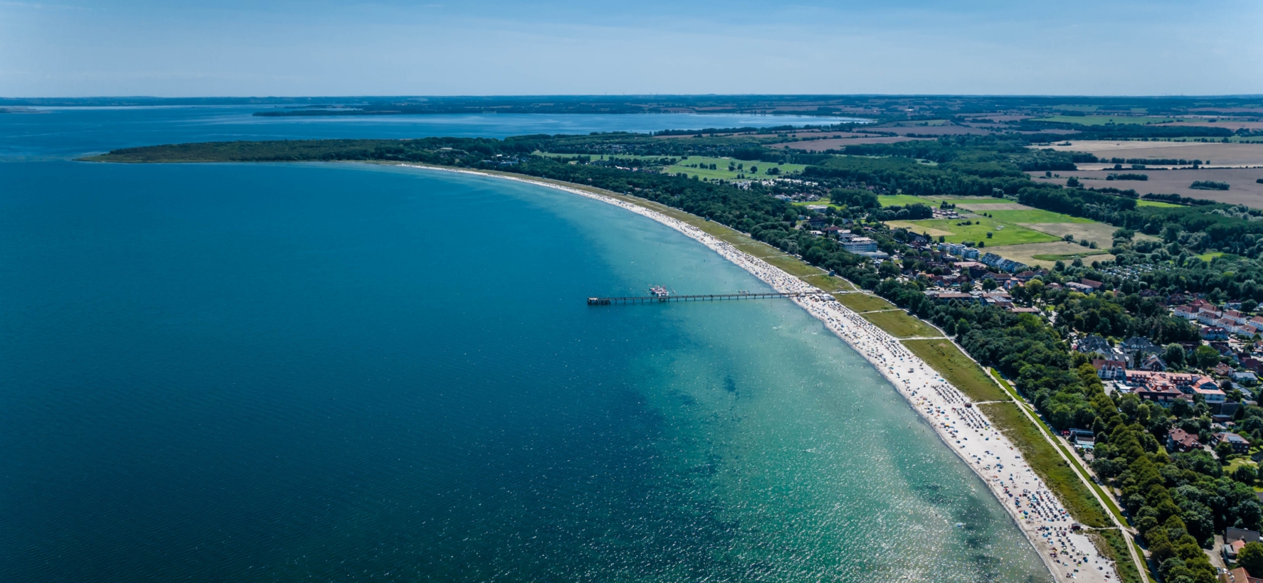 Die Ostsee in der Hochsaison in Boltenhagen.