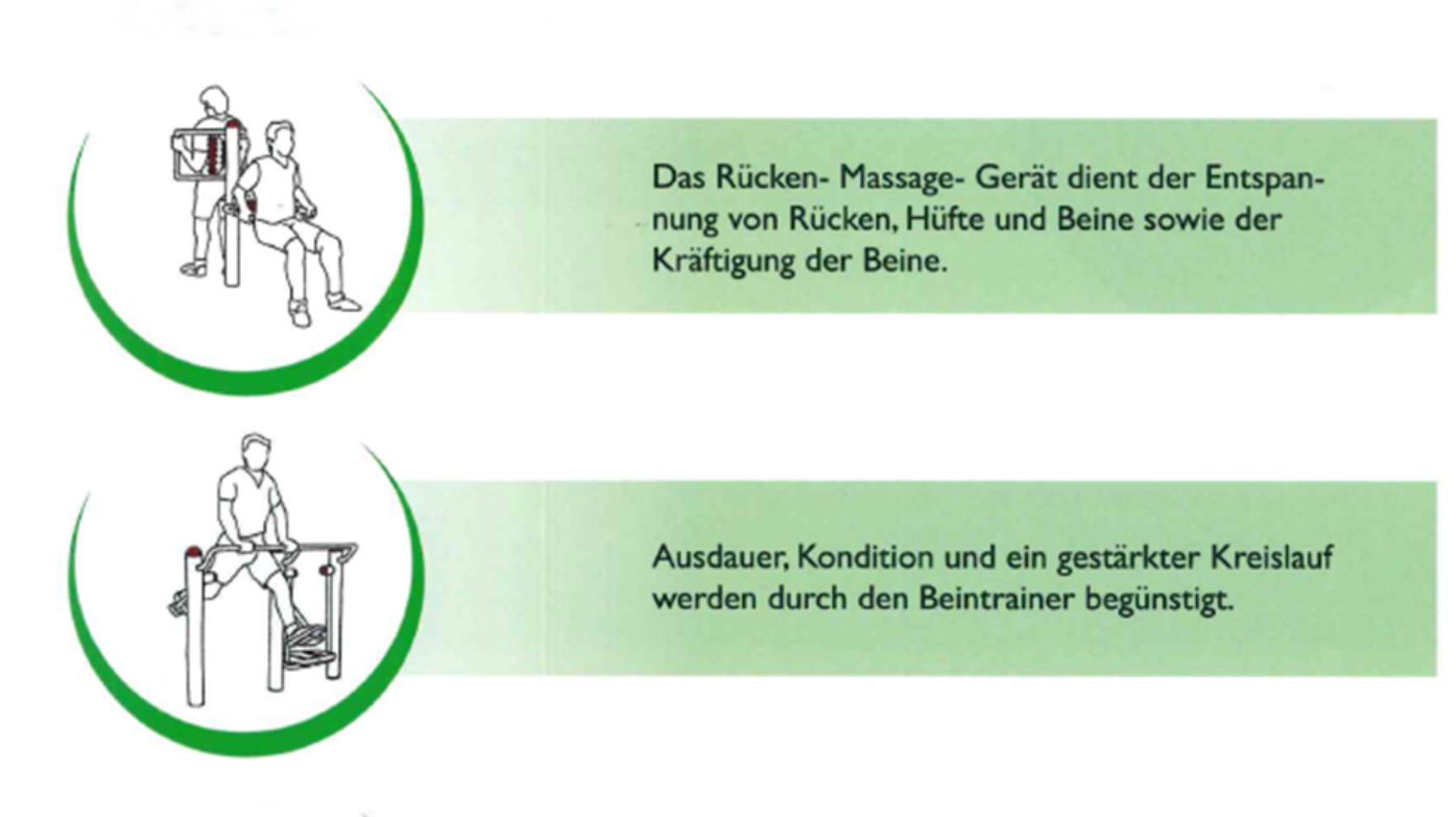 Rückenmassagegerät und Beintrainer